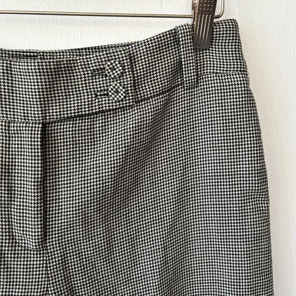 Ann Taylor Margo Dress Pants Womens 8 Black White Houndstooth Capri Wide Leg - Picture 4 of 8